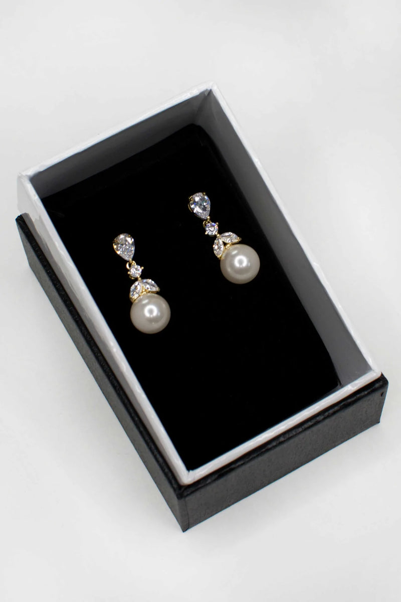 Betty Earring Gold - Jewellery - Windsor Bridal Jewellery